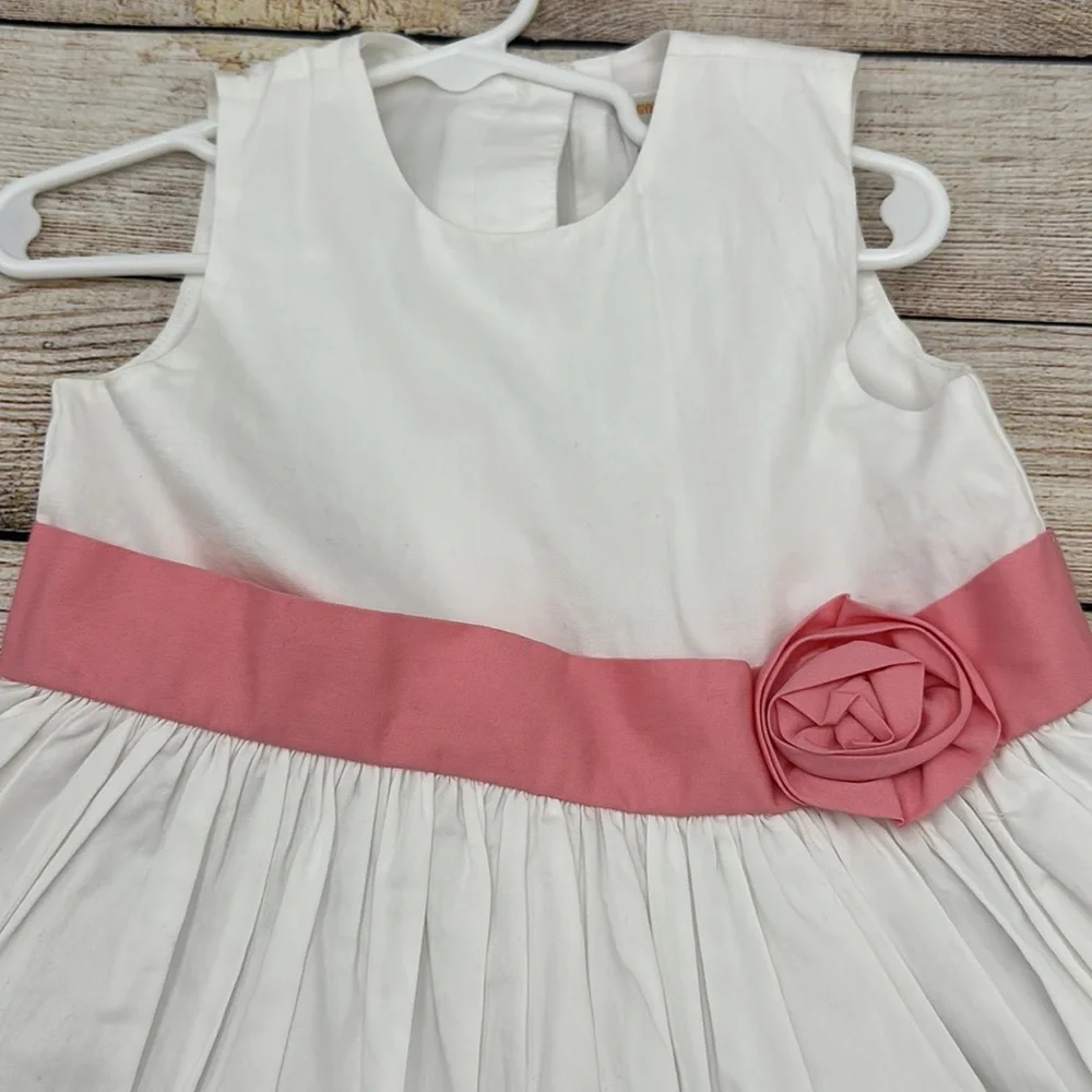 Gymboree Pink White and Seersucker Dress Size 4